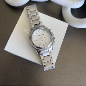 Michael Kors MK 5165 Blair Chronograph Silver-Tone Crystal Watch